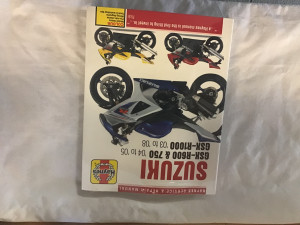 Haynes manual Suzuki GSXR600 & 750 2004-2005, GSXR 1000 2003-2008