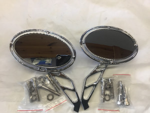 Speil par, universal med alternative festeskruer, 8mm og 5/16unc