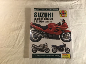 Haynes verkstedsmanual. Gsx600F , Gsx 750F , GSX750  98-02